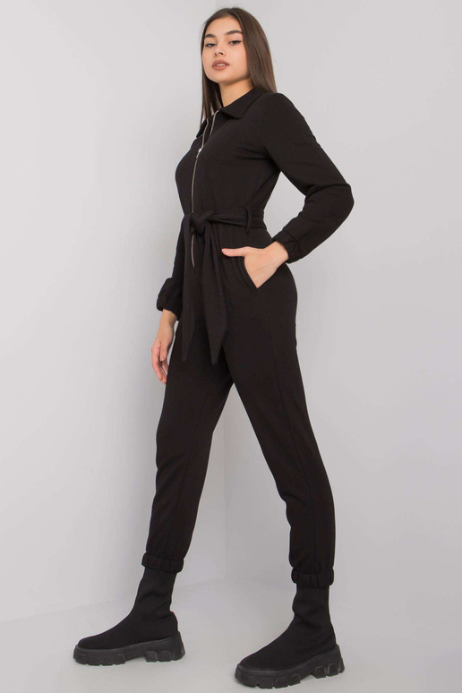 Melns kokvilnas kombinezons ar Marin...
