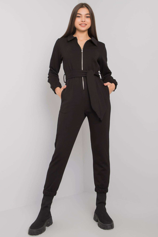 Melns kokvilnas kombinezons ar Marin...