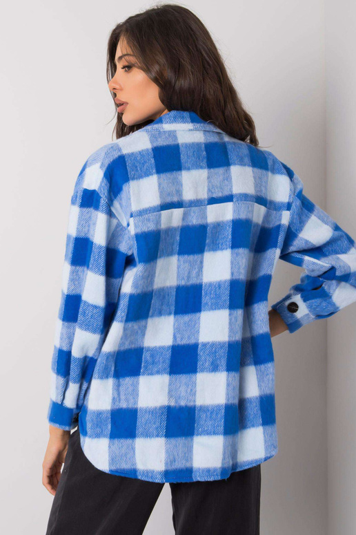 Melānas zilais rūtainais krekls