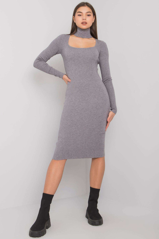 Pelēka Edda OCH BELLA kleita ar apkakli