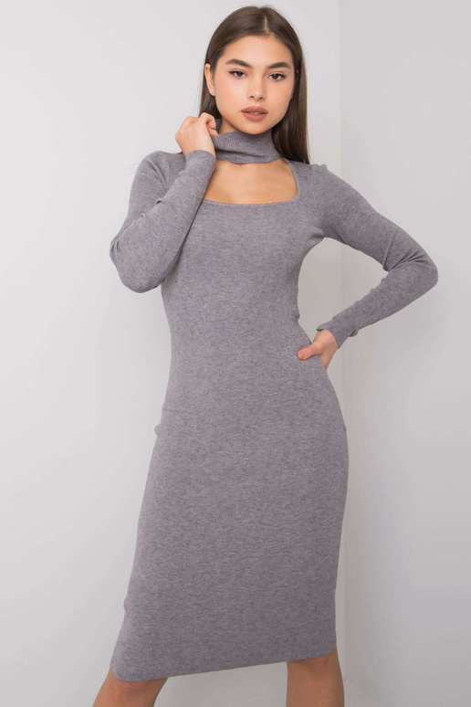 Pelēka Edda OCH BELLA kleita ar apkakli