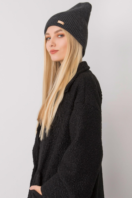 Tumši pelēka trikotāžas pupiņa Beanie...