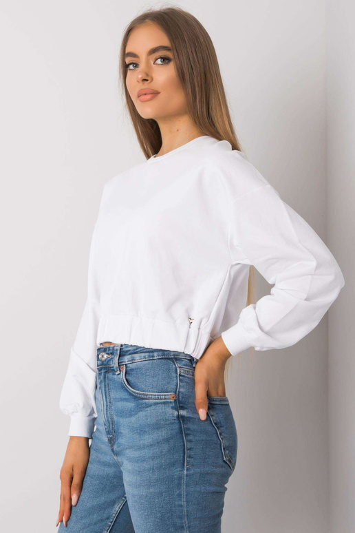 Elain Cotton sieviešu balts džemperis