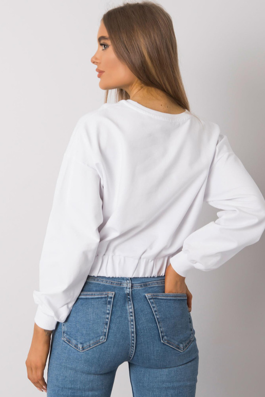 Elain Cotton sieviešu balts džemperis