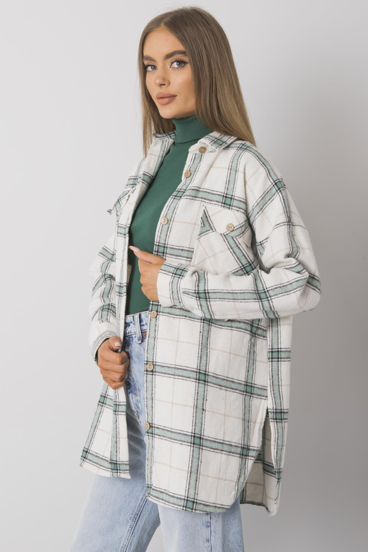 Bēšs un zaļš sieviešu rūtains krekls...
