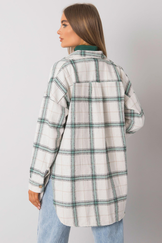 Bēšs un zaļš sieviešu rūtains krekls...