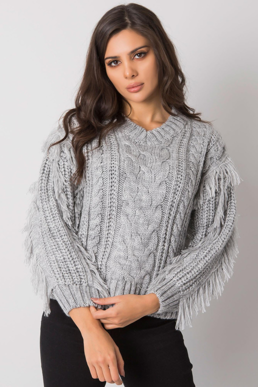 Pelēks džemperis ar bizēm Oregon RUE...