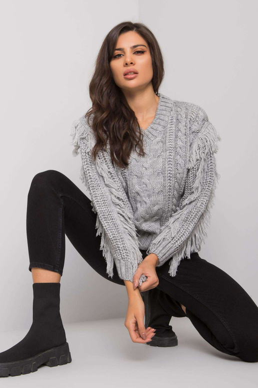 Pelēks džemperis ar bizēm Oregon RUE...