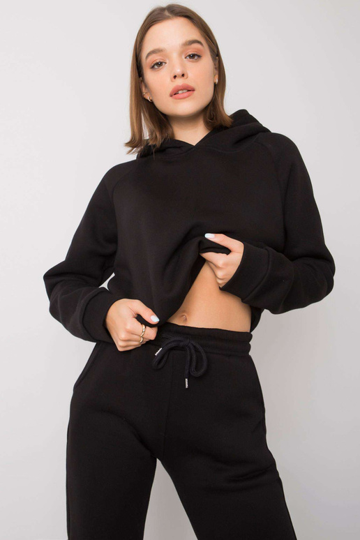 Melns Huguette kokvilnas komplekts