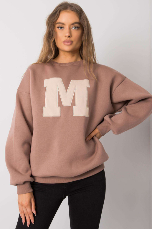 Tumši bēšs kokvilnas džemperis Armelle