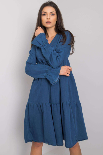 Tumši zila volānu sieviešu...