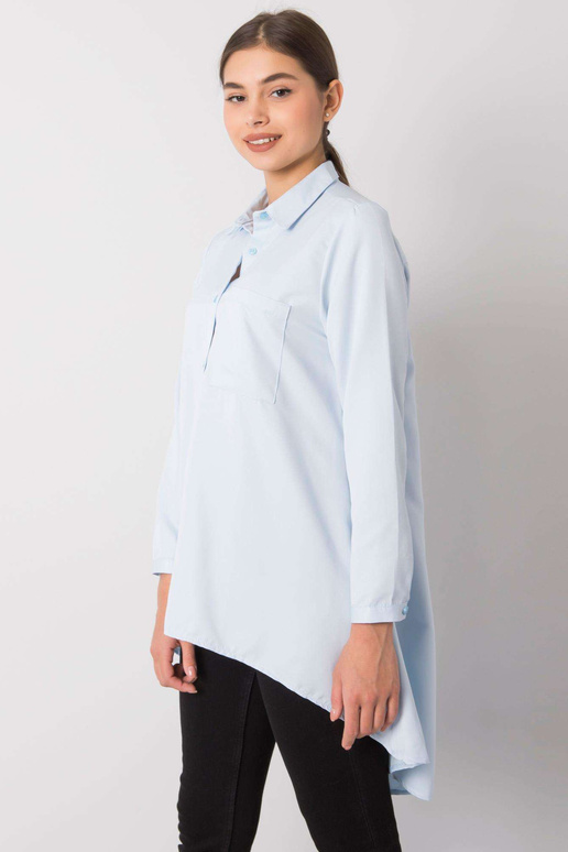 Džilianas gaiši zils asimetrisks krekls