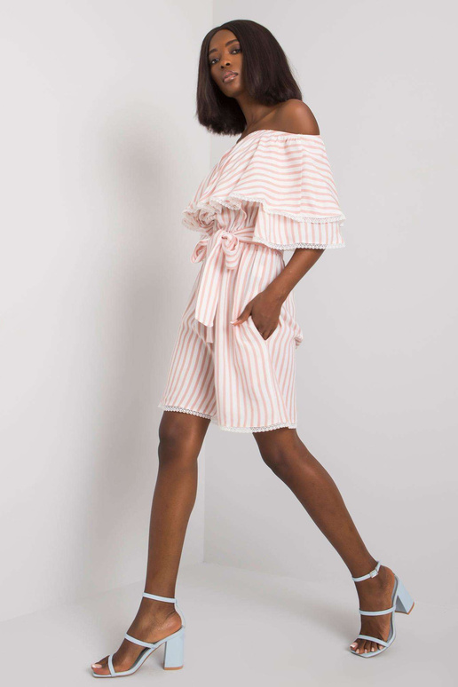 Balts un rozā Dalianis svītrains...