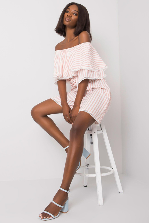 Balts un rozā Dalianis svītrains...