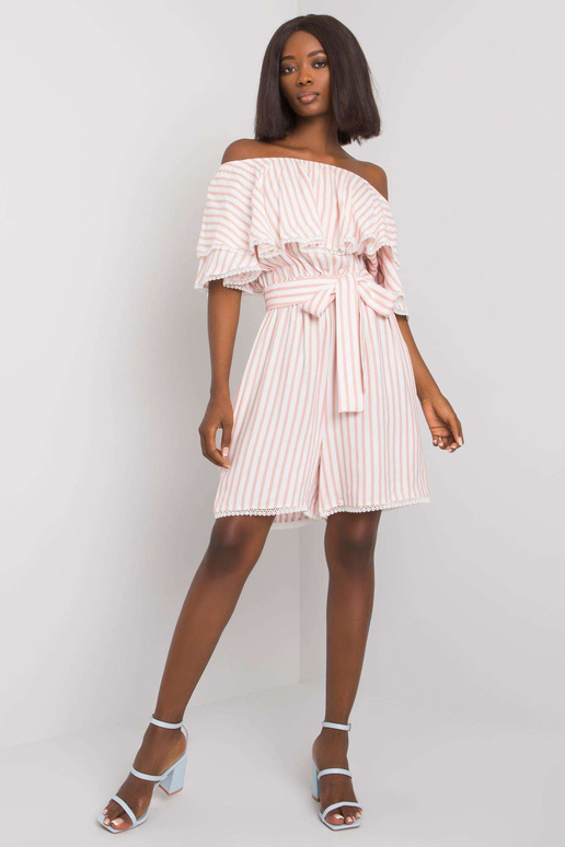 Balts un rozā Dalianis svītrains...