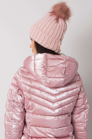 Gaiši rozā ziemas cepure ar...