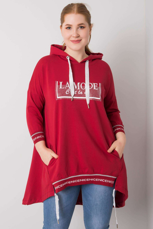 Bordo krāsas sporta krekls ar Belina...