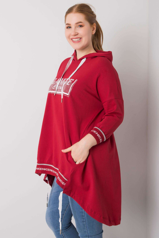 Bordo krāsas sporta krekls ar Belina...