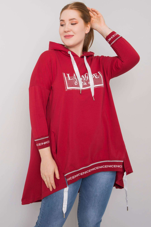 Bordo krāsas sporta krekls ar Belina...