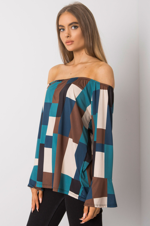 Tumši zila raksta spāņu blūze Reggie...