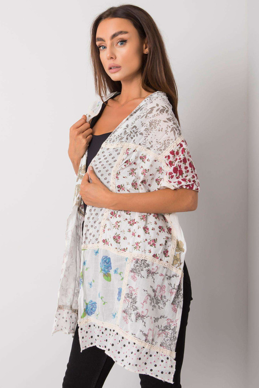 Balta kokvilnas strope ar apdruku