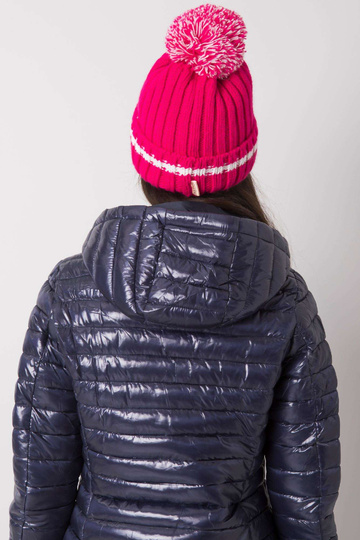 Rozā cepure ar pomponu 2