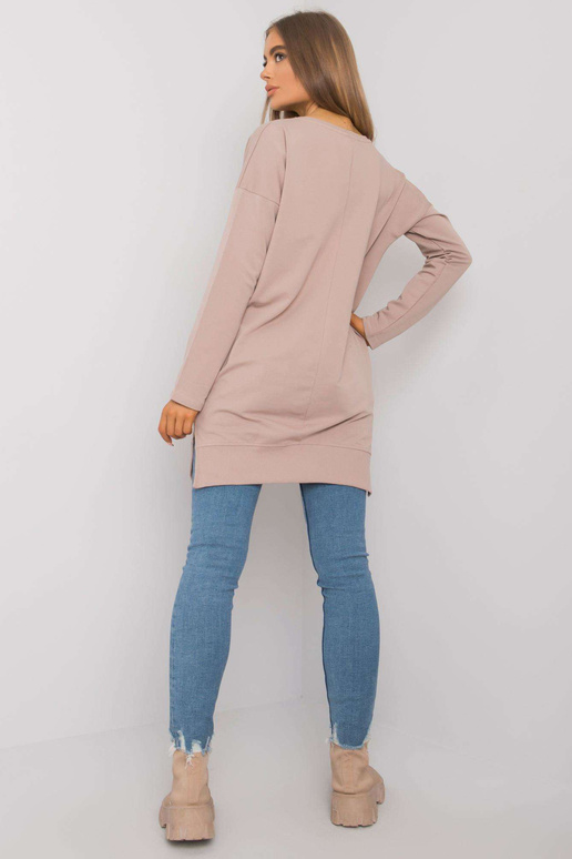 Tumši bēša tunika ar uzrakstu Halifax...