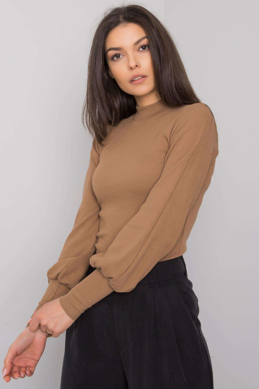 Gaiši brūna svītraina blūze Lauren...