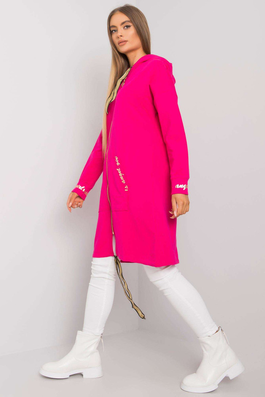 Fuksijas krāsas garais rāvējslēdzēja...