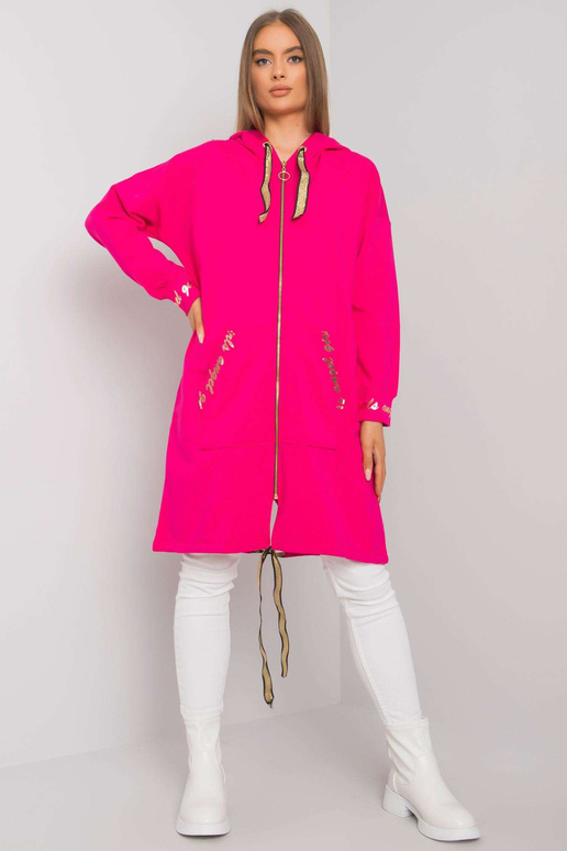 Fuksijas krāsas garais rāvējslēdzēja...