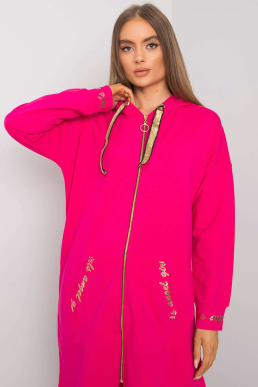 Fuksijas krāsas garais rāvējslēdzēja...