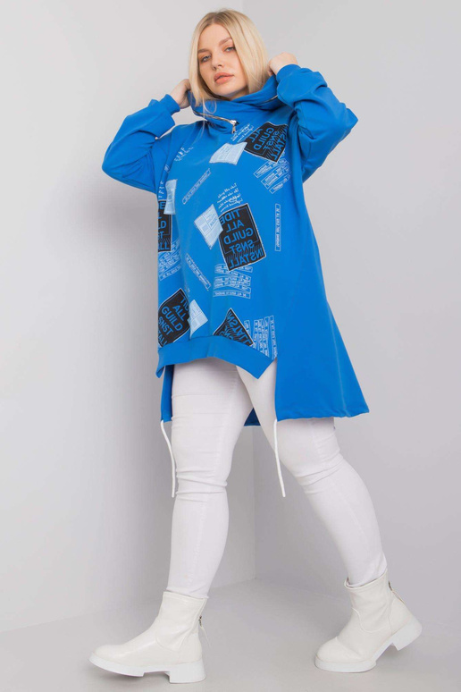 Tumši zila liela izmēra kapuce Ives