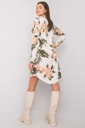 Bēša kleita ar apdrukām...