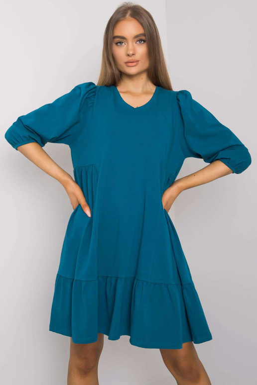 Yelda jūras kokvilnas kleita