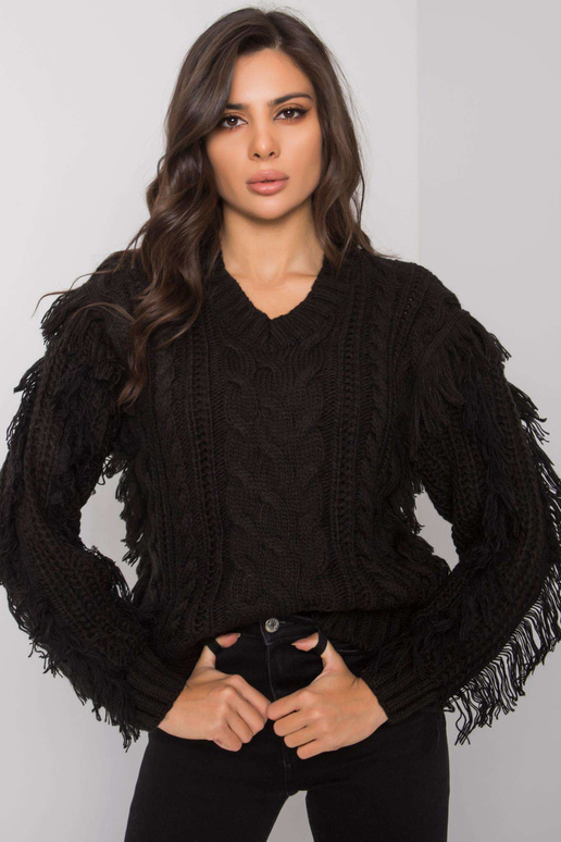 Melns džemperis ar bizēm Oregon RUE...