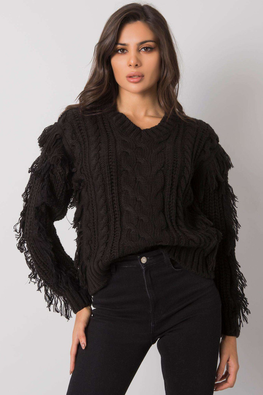 Melns džemperis ar bizēm Oregon RUE...