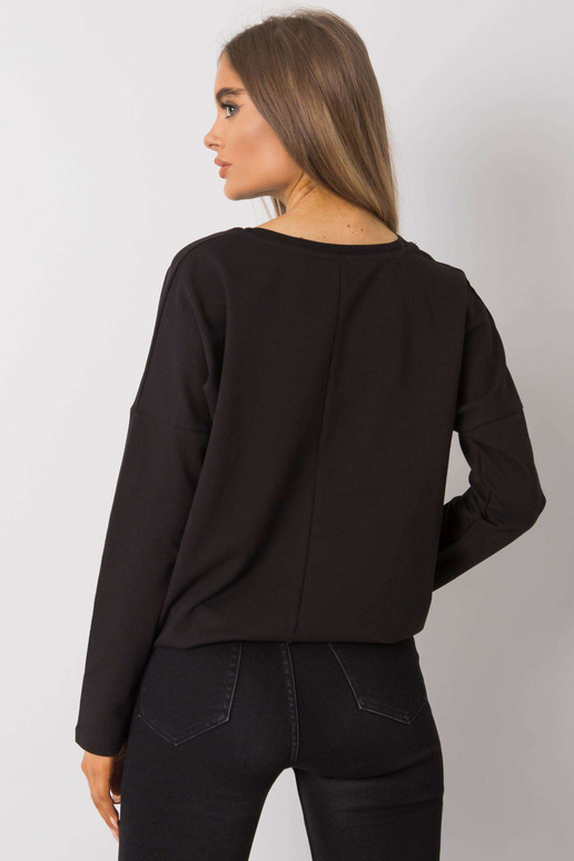 Melna pamata blūze ar Norine Pocket