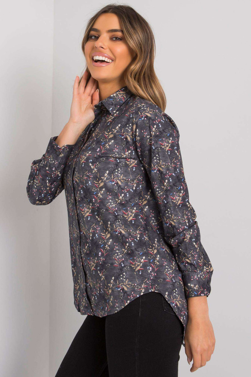 Tumši pelēka raksta krekls sievietēm...