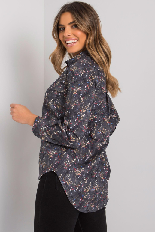 Tumši pelēka raksta krekls sievietēm...