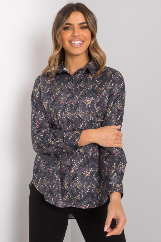 Tumši pelēka raksta krekls sievietēm...