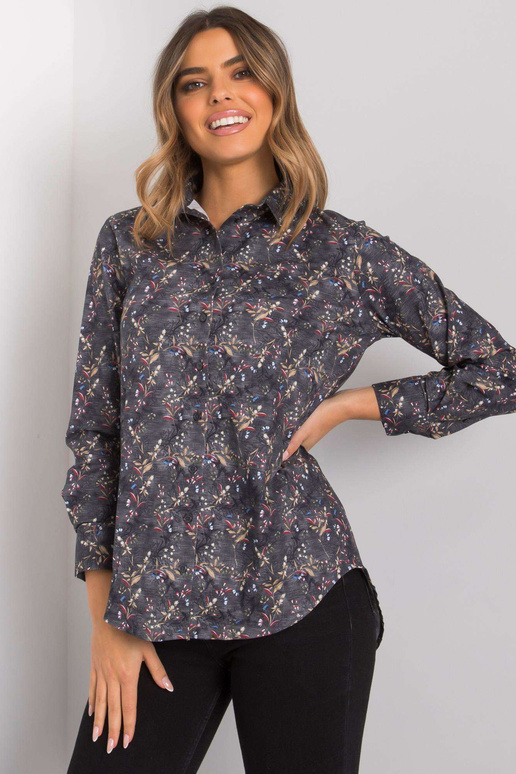 Tumši pelēka raksta krekls sievietēm...