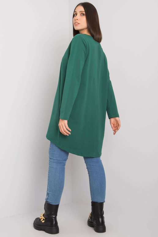 Tumši zaļa plus izmēra tunika ar...