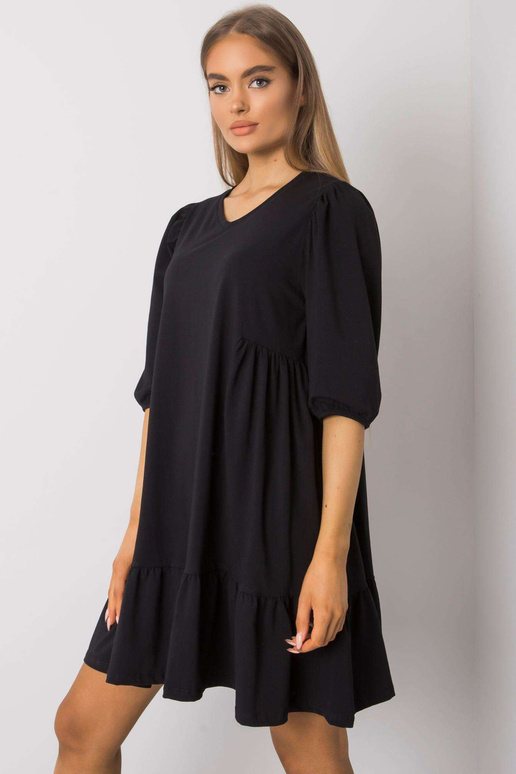 Yelda melna kokvilnas kleita