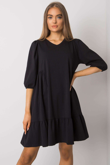 Yelda melna kokvilnas kleita 2