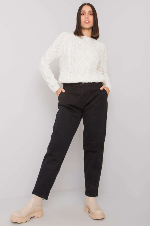 Johan's Black Plus Size Straight džinsi