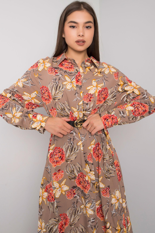 Tumši bēša raksta kleita no Christelle