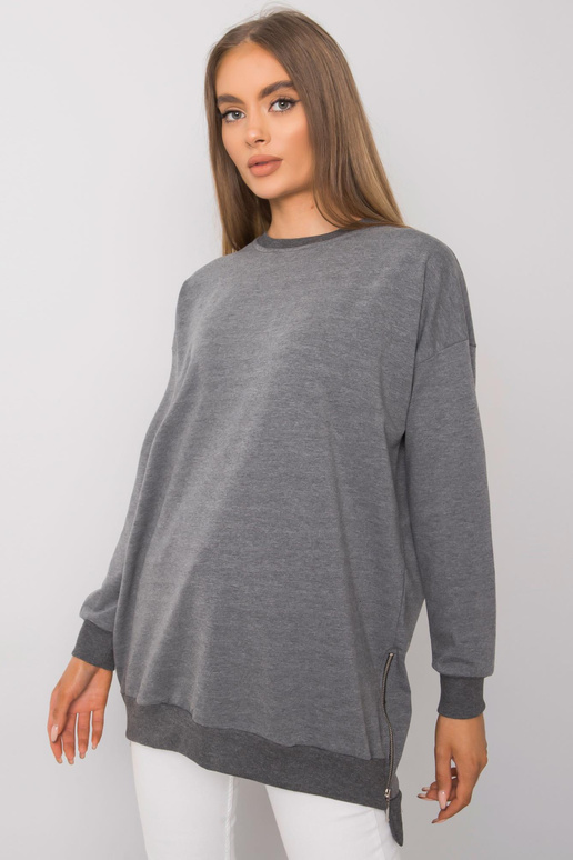 Tumši pelēka melanža tunika ar garām...