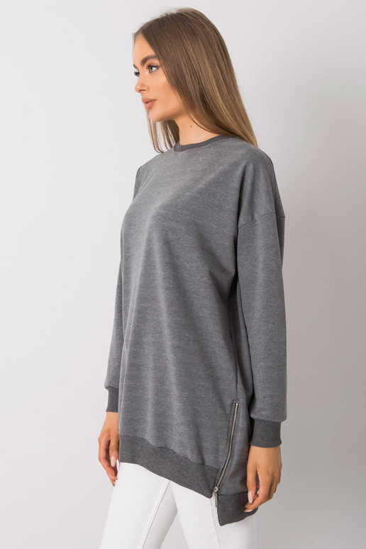 Tumši pelēka melanža tunika ar garām...
