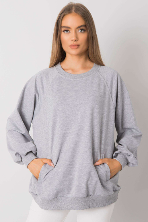 Pelēks melanžs sporta krekls ar...