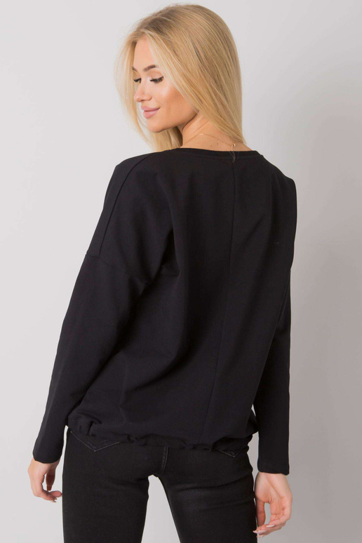 Melna blūze ar apdruku Jackson RUE PARIS